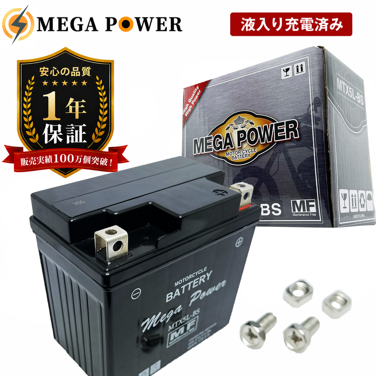 �o�C�N �o�b�e���[ �O�����h�A�N�V�X 100 YA100  SB01J.5FA1. B101E.SB06J�@1�N�ۏ� �lTX5L-BS /YTX5L-BS, FTX5L-BS, �݊�