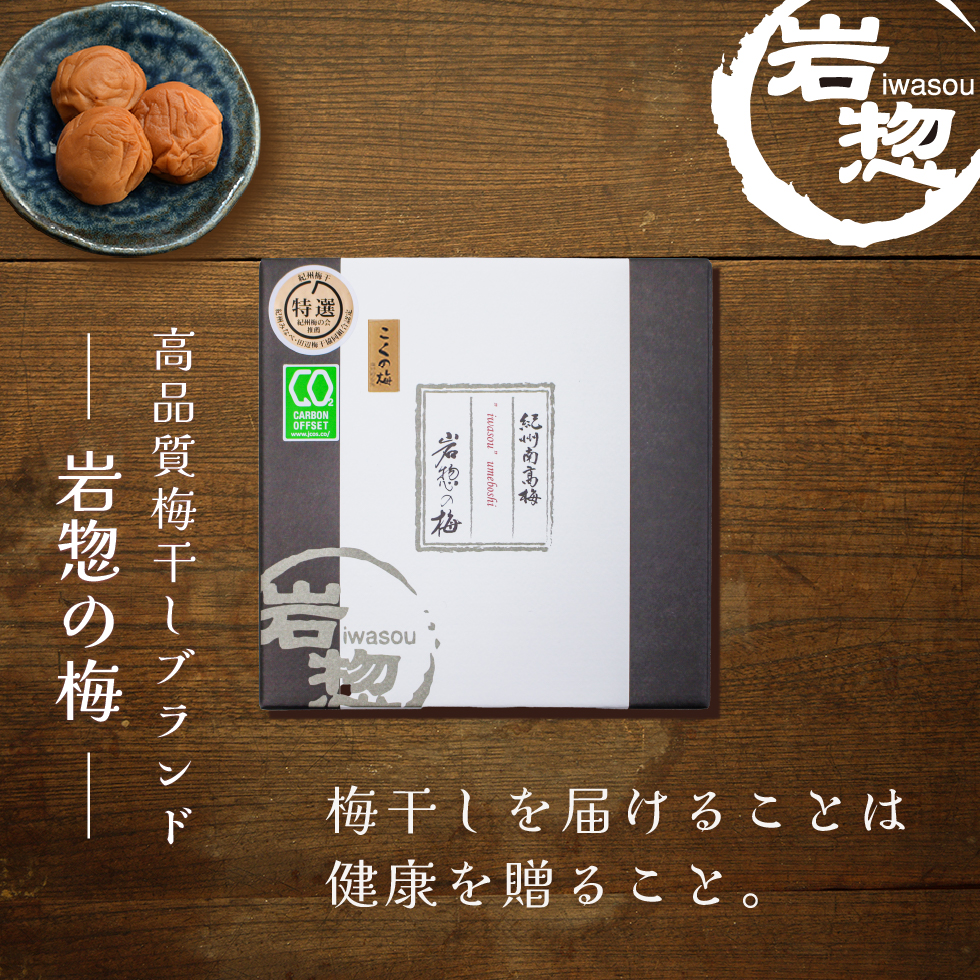 岩惣 梅干し 南高梅 紀州南高梅 塩分6% 特選 こくの梅 600g 梅