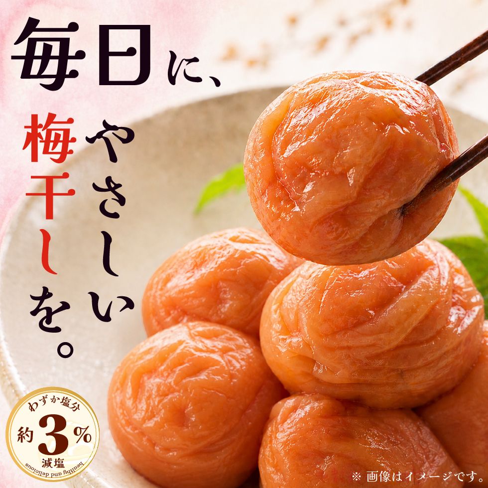 梅干し 減塩 塩分3% うす塩味 270g ×...の詳細画像1