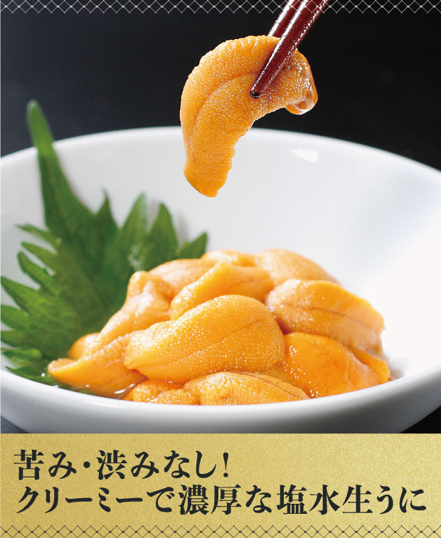 無添加 塩水生うに 100g×2 弘成／北海道函館市 ミョウバン不使用 ウニ