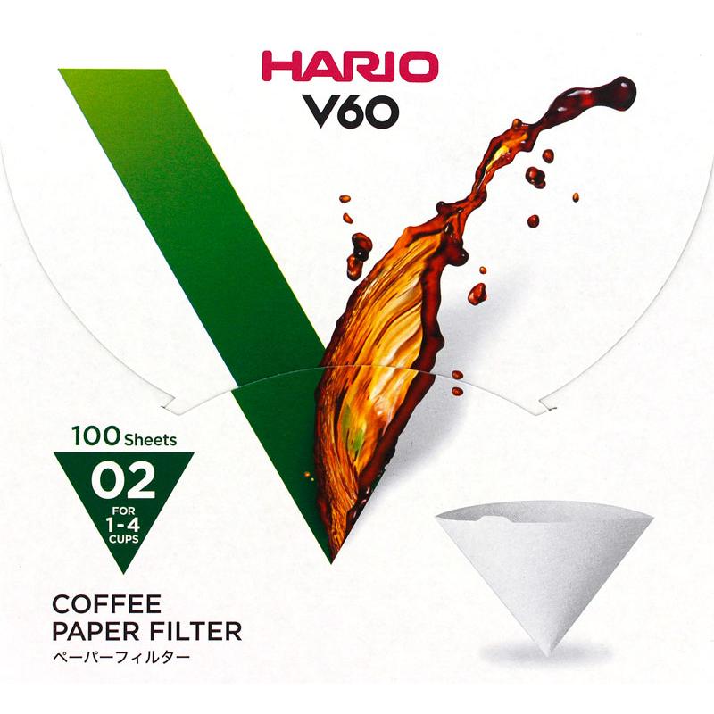 ハリオ V60 02用 円錐フィルター100枚 箱入り VCF-02-100WK 白｜tonya｜02