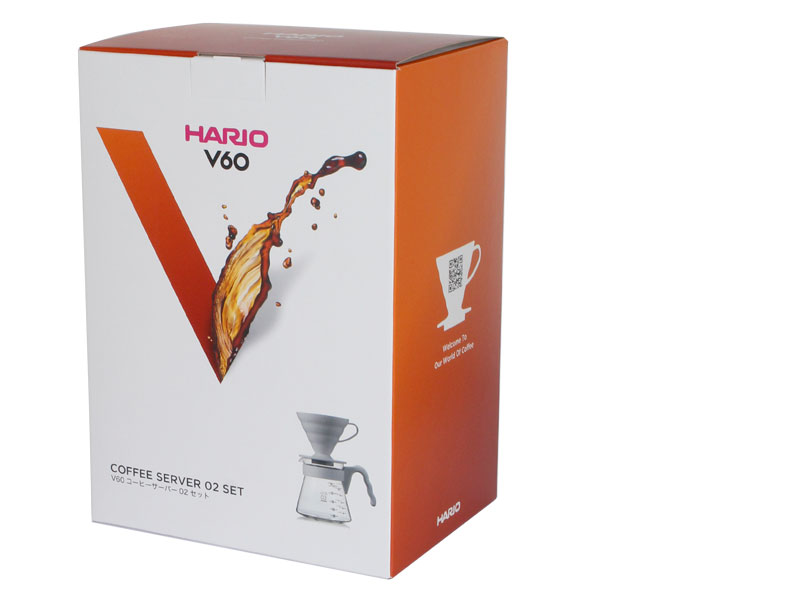 V60 コーヒーサーバー02セット ペールグレー 