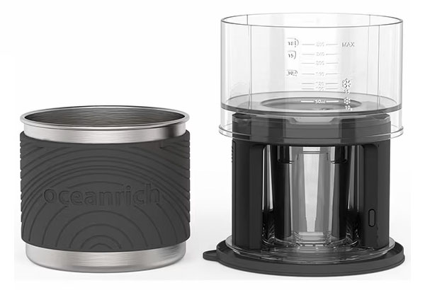 UNIQ x oceanrich X7 オーシャンリッチ 電動回転ドリッパー＆マグカップ（セットモデル）ブラック コーヒー煎茶ハイブリッドモデル 送料無料｜tonya｜02