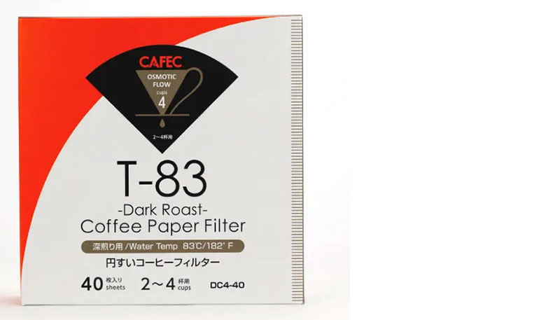 三洋 CAFEC 円すい 深煎り用T83 コーヒーフィルター 2〜4杯用 40枚 