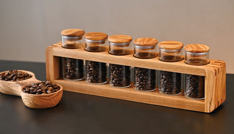 オリーブウッド スパイスストッカー 