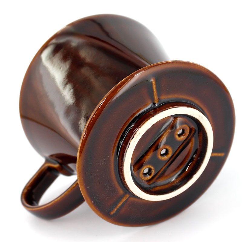 カリタ コーヒードリッパー 101-ロト ブラウン 1-2人用 陶器製