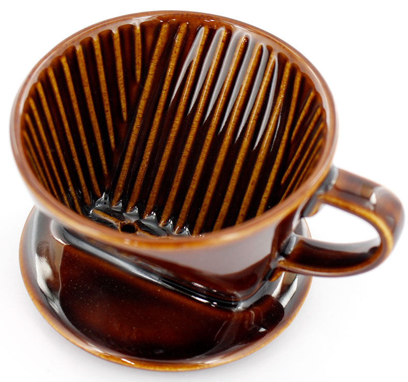 カリタ コーヒードリッパー 101-ロト ブラウン １-２人用 陶器製 |  | 02