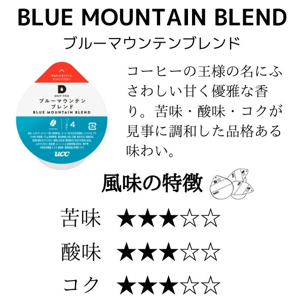 超目玉超目玉UCC ドリップポッド ブルーマウンテンブレンド 12個×12箱（1ケース）| DRIP POD専用カプセルコーヒー 送料無料 その他 コーヒー