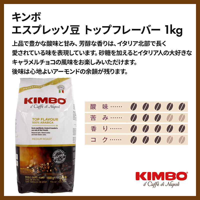 KIMBO キンボ プレミアム エスプレッソ豆袋 (1kg) 送料無料 : FRESH