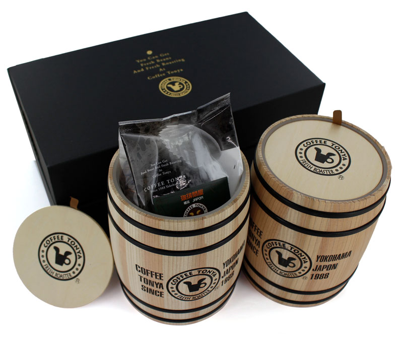 コーヒーミニ樽ギフト エメラルドマウンテン 生豆時200g×2袋 BE2