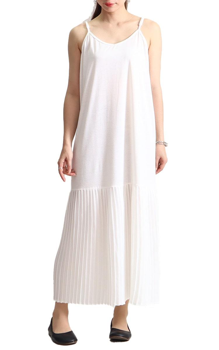 〜18日限定価格⭐ミディワンピース ペチコート付き 楽天市場】日本製 90cm丈 スリップ タンクトップ型 インナー