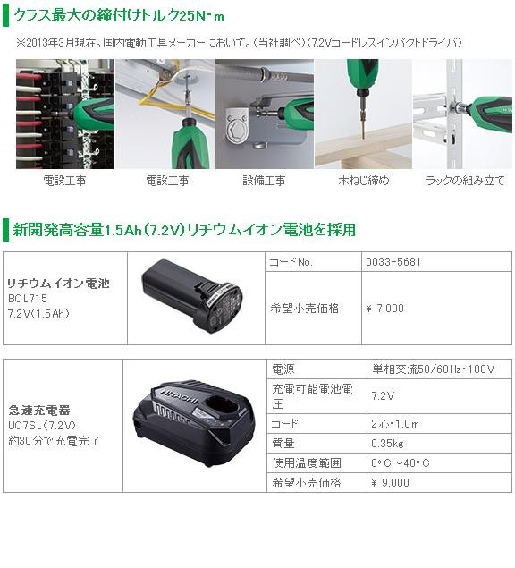 ✨HiKOKI 未使用 WH7DL(2CSK) コードレスインパクトドライバ 充電器
