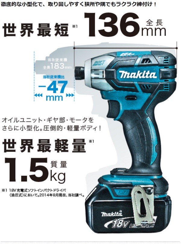 マキタ[makita] 18V充電式ソフトインパクトドライバ TS141DZB（黒