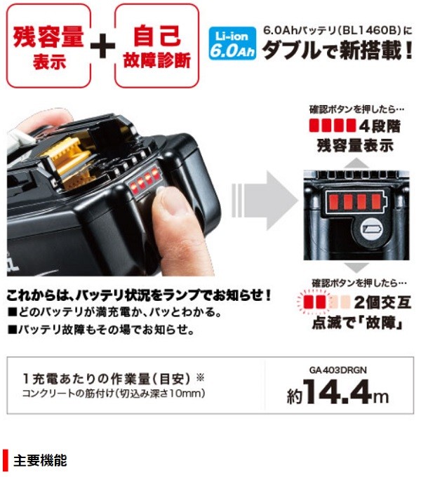 マキタ（makita） 【ケース付】マキタ[makita] 14.4V 100mm 充電式
