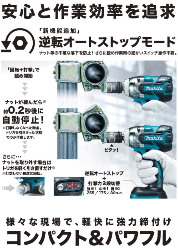 マキタ（makita） 14.4V 充電式インパクトレンチ TW284DZ : TOOL-GYM 