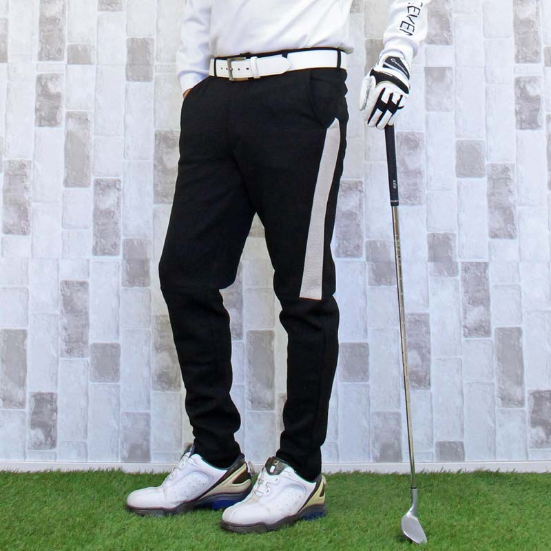 ルコックスポルティフ LL 黒 ゴルフ ストレッチ ストレートロング