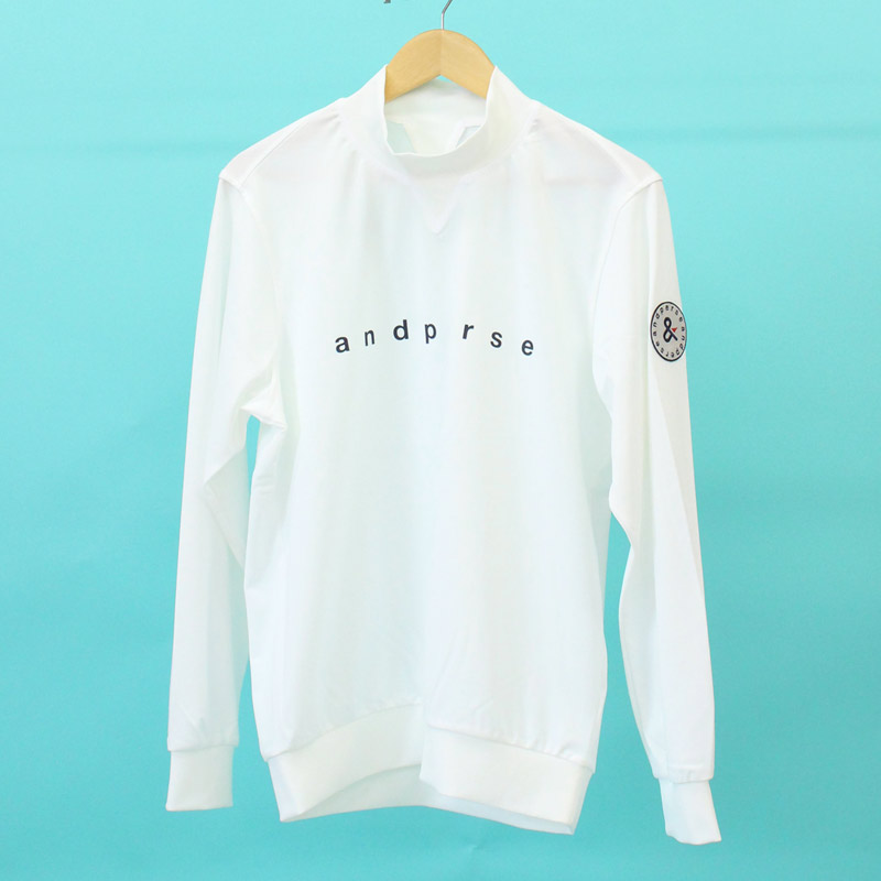 アンパスィandperse エアロスウェットモックネックシャツ and per se アンパスィ ゴルフウェア メンズ トレーナー モック
