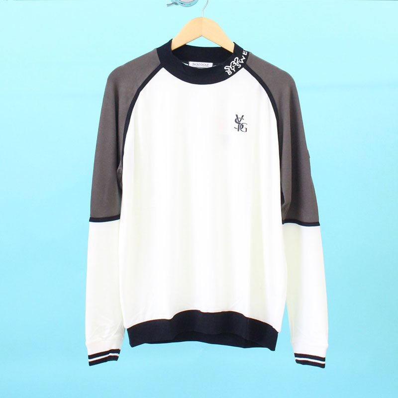 SY32 by SWEET YEARS 長袖モックネックシャツ　ゴルフウェア　M SY32 by SWEET YEARS GOLF メンズ モックネック 長袖シャツ スウィート