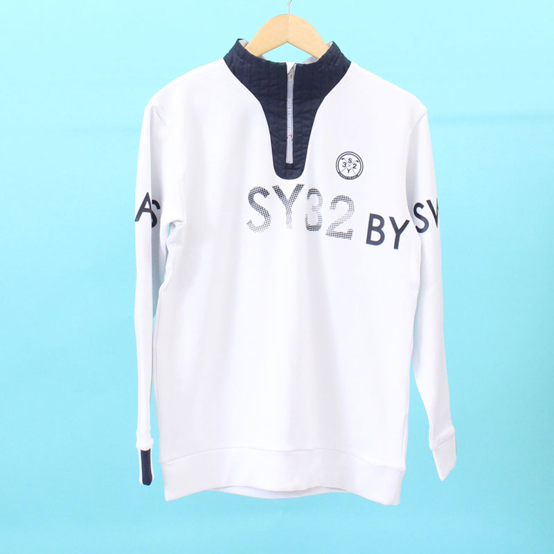 美品 SY32 by SWEET YEARS ゴルフ 裏起毛ハーフジップシャツ SY32 by SWEET YEARS（エスワイサーティトゥバイスィートイヤーズ