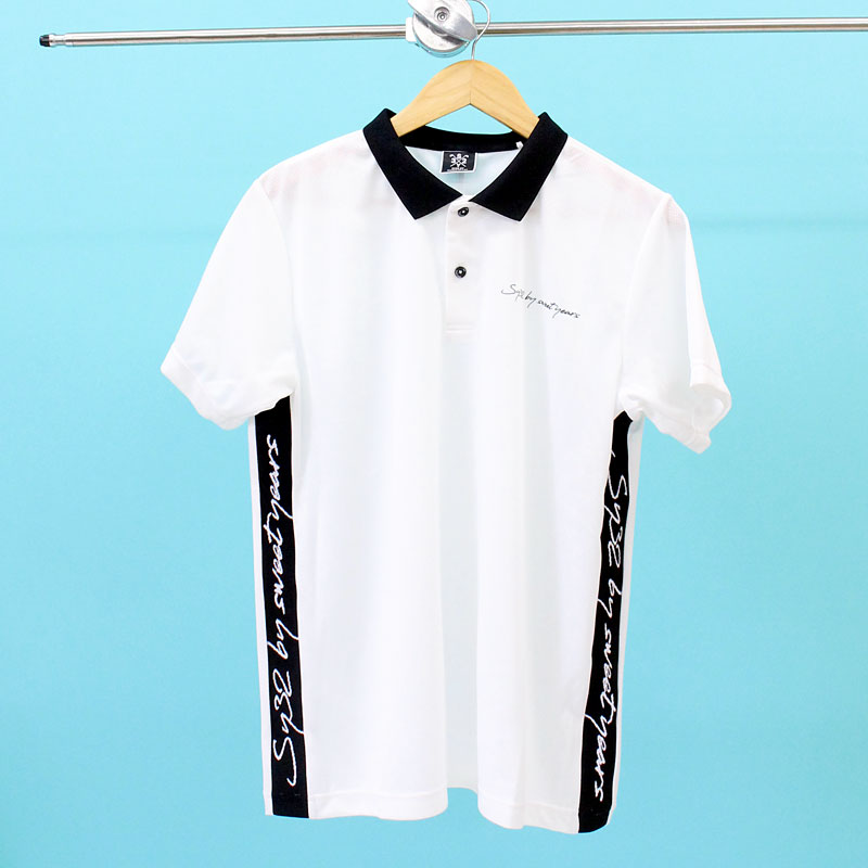 SY32 by SWEET YEARS GOLF ゴルフウェア メンズ ポロシャツ サイドリブ ロゴ...