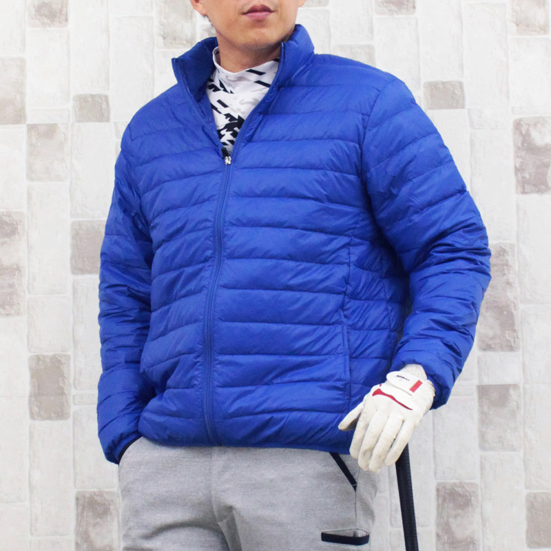 ゴルフ ダウンジャケット メンズ ゴルフウェア ナイロン 中綿 撥水加工