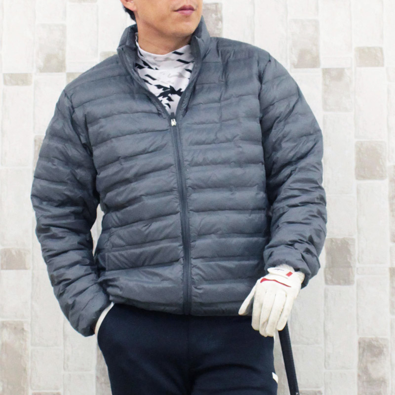 ゴルフ ダウンジャケット メンズ ゴルフウェア シームレス ナイロン