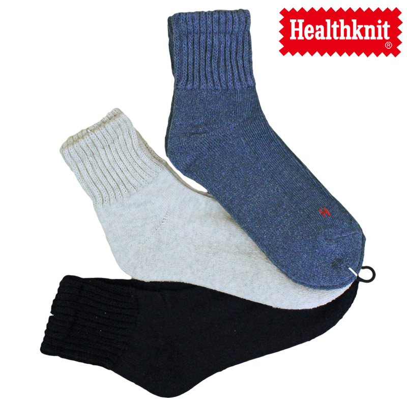 Healthknit（ヘルスニット） メンズショートソックス メンズ靴下 3足