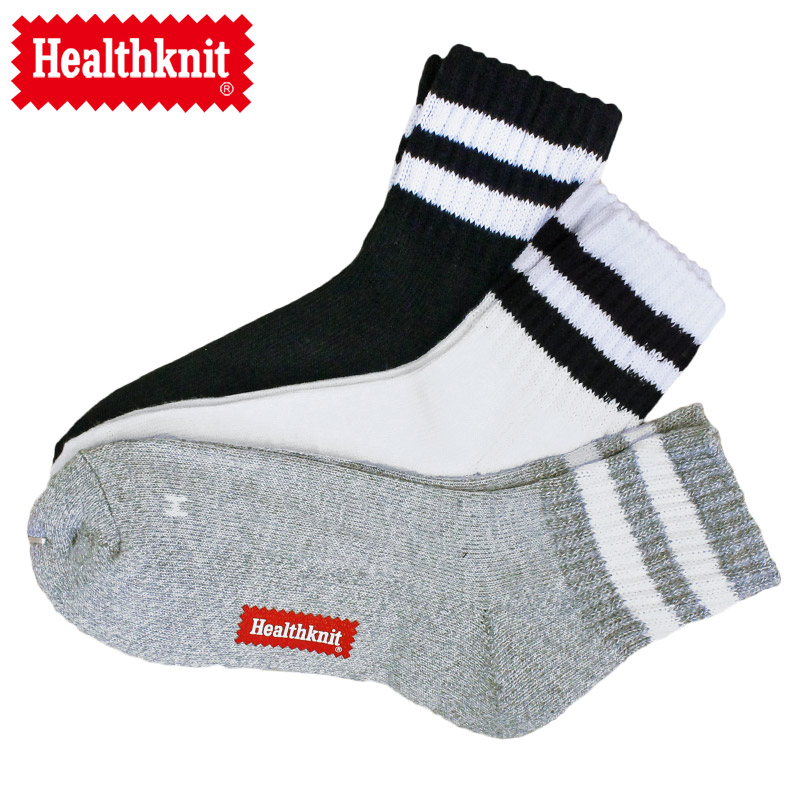 Healthknit（ヘルスニット） メンズショートソックス メンズ靴下 3足
