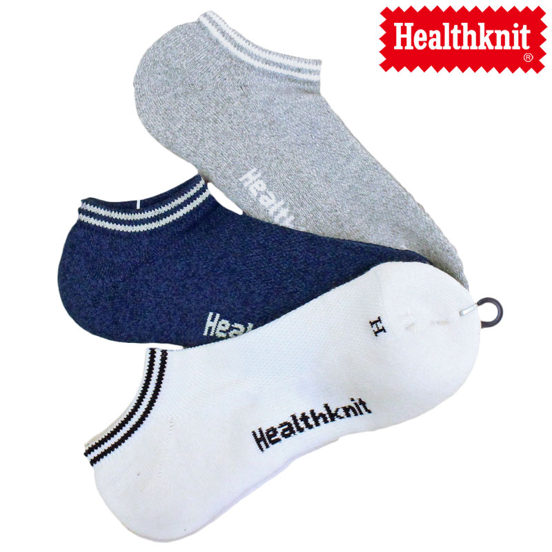 Healthknit（ヘルスニット） ヘルスニット3足セット ボーダー 無地
