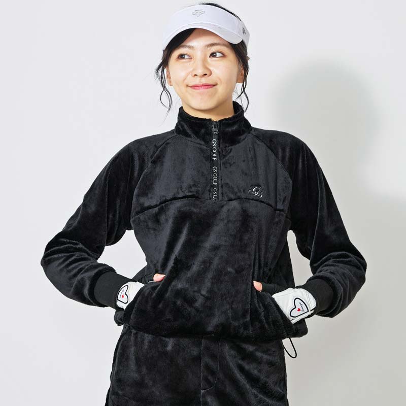 ゴルフウェア レディース gs GOLF トレーナー シャギーフリース ニット