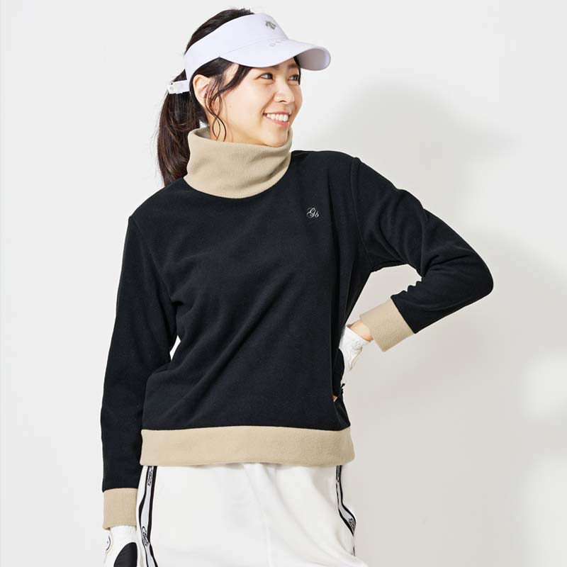 ゴルフウェア レディース gs GOLF フリース ニットセーター オフ