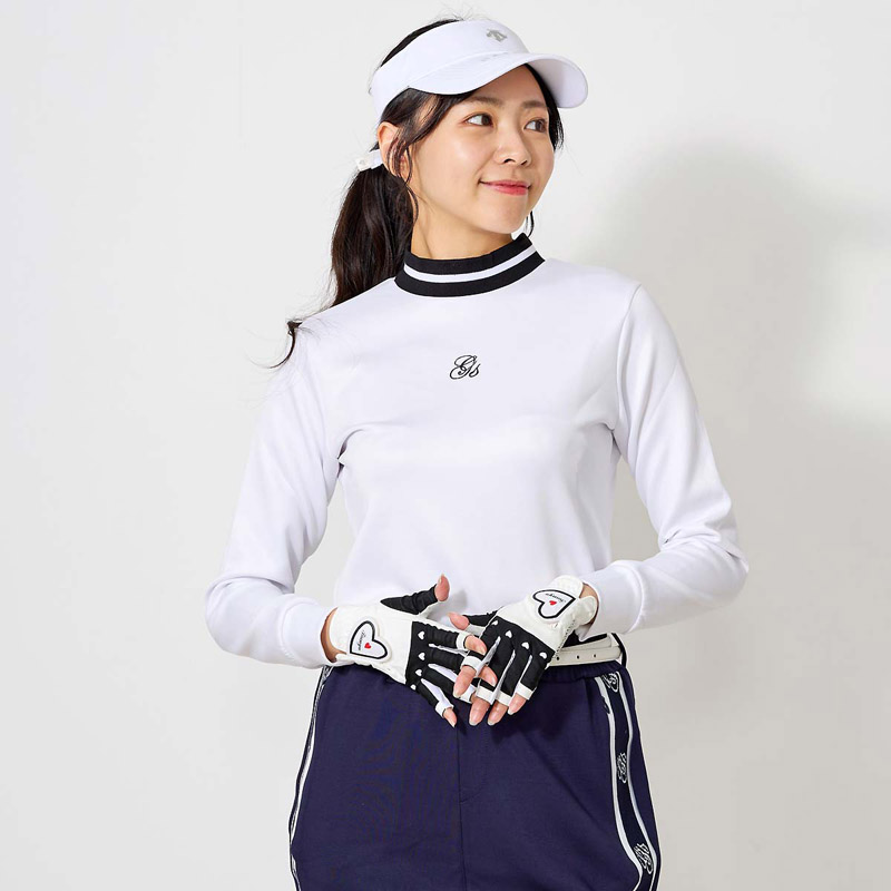 ゴルフウェア レディース モックネック gs GOLF ポロシャツ ハイネック