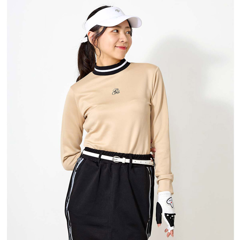 ゴルフウェア レディース モックネック gs GOLF ポロシャツ ハイネック