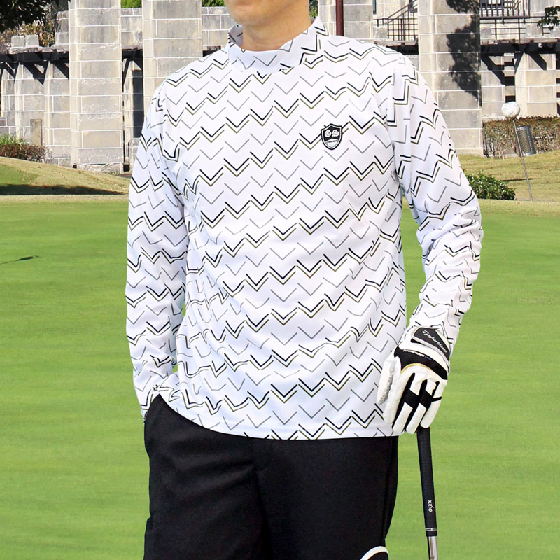 1PUTUGUALE3 ハイネックシャツ メンズ ゴルフⅦ 1PIU1UGUALE3 GOLF 長袖ハイネックシャツ M L LL ウノピゥウノウグァー