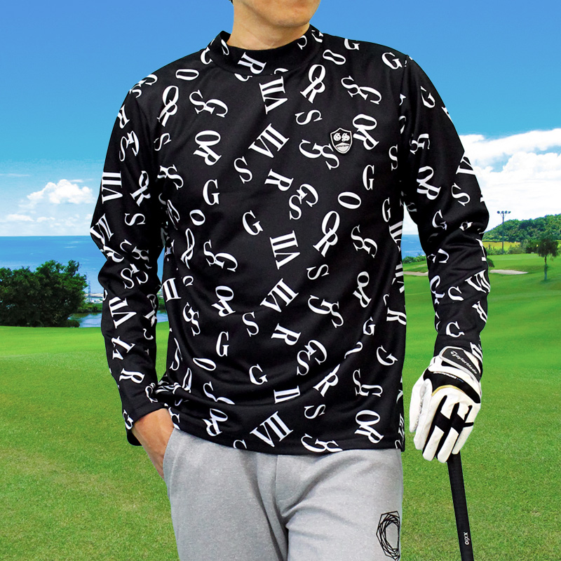 1PUTUGUALE3 ハイネックシャツ メンズ ゴルフⅦ 1PIU1UGUALE3 GOLF 長袖ハイネックシャツ M L LL ウノピゥウノウグァー