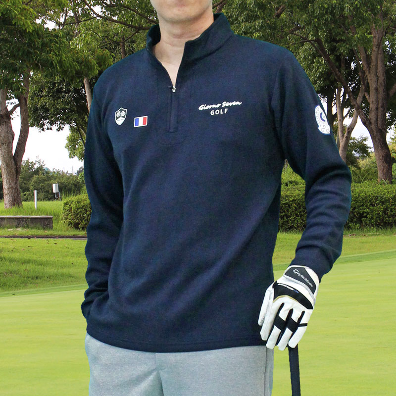 MARK&LONA メンズゴルフシャツ ハーフジップ サイズ44 ハーフジップシャツ メンズ（ゴルフシャツ）｜メンズウエア