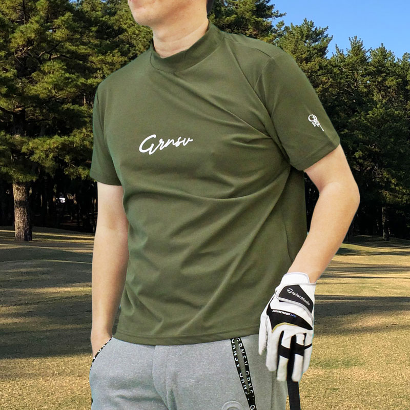 ゴルフウェア モックネックシャツ メンズ GIORNO SEVEN ジョルノセブン ハイネック ゴルフ 接触冷感 ストレッチ 半袖 ロゴ 筆記体 トップス ポロシャツ 春夏 | ブランド登録なし | 05