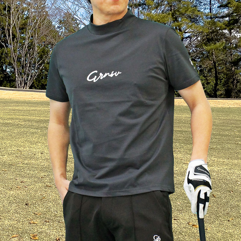 ゴルフウェア モックネックシャツ メンズ GIORNO SEVEN ジョルノセブン ハイネック ゴルフ 接触冷感 ストレッチ 半袖 ロゴ 筆記体 トップス ポロシャツ 春夏 | ブランド登録なし | 06