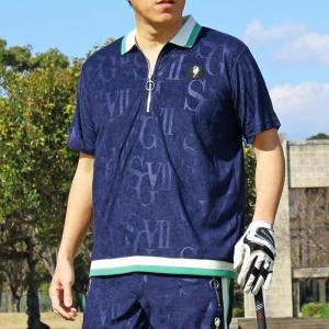 ゴルフウェア ポロシャツ メンズ GIORNO SEVEN ジョルノセブン ハーフジップ サマーパイ...