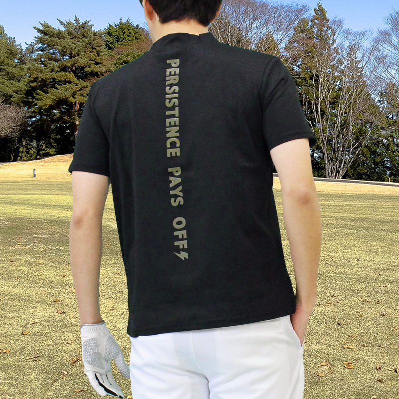 ゴルフウェア モックネックシャツ メンズ GIORNO SEVEN ジョルノセブン ハイネック ゴルフ 接触冷感 半袖 バックロゴプリント トップス ポロシャツ 春夏 | ブランド登録なし | 02