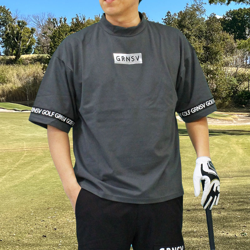 ゴルフウェア モックネックシャツ メンズ GIORNO SEVEN ジョルノセブン ハイネック ゴルフ 接触冷感 ワイドシルエット 半袖 シルバーロゴ トップス 春夏 | ブランド登録なし | 05