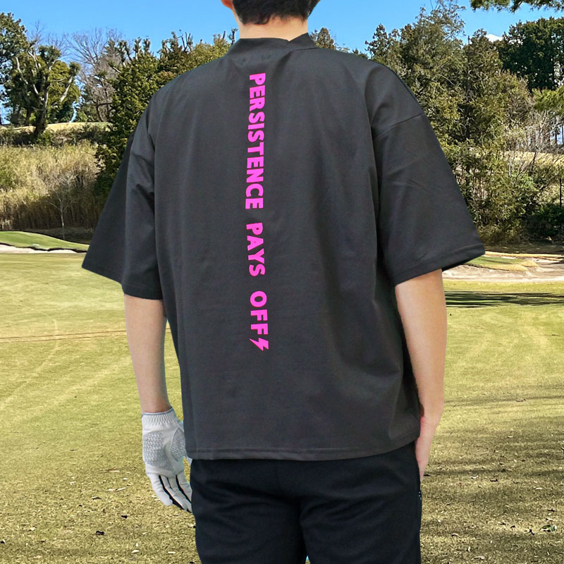 ゴルフウェア モックネックシャツ メンズ GIORNO SEVEN ジョルノセブン ハイネック ゴルフ 接触冷感 ワイドシルエット 半袖 バックロゴ トップス 春夏 | ブランド登録なし | 05
