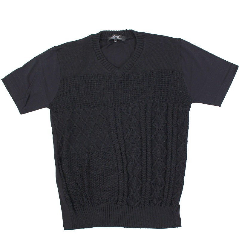   半袖 クルーネック ニット Tシャツ サマーセーター ニット セーター メンズ サマーニット 半袖ニット ニットTシャツ