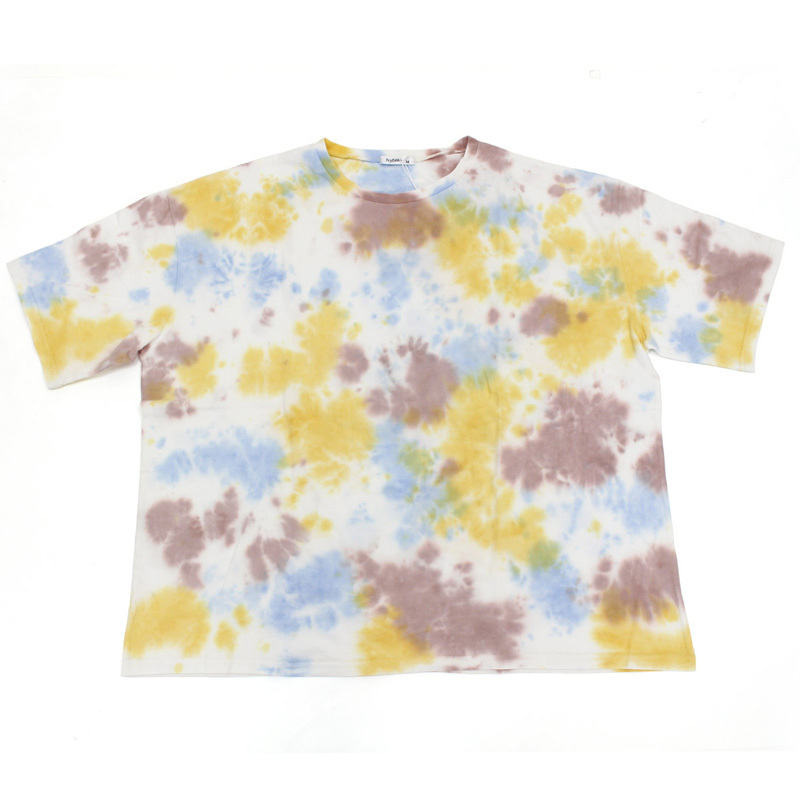 メンズ半袖Tシャツ タイダイ染め ムラ染め 総柄 マーブル柄 幾何学柄