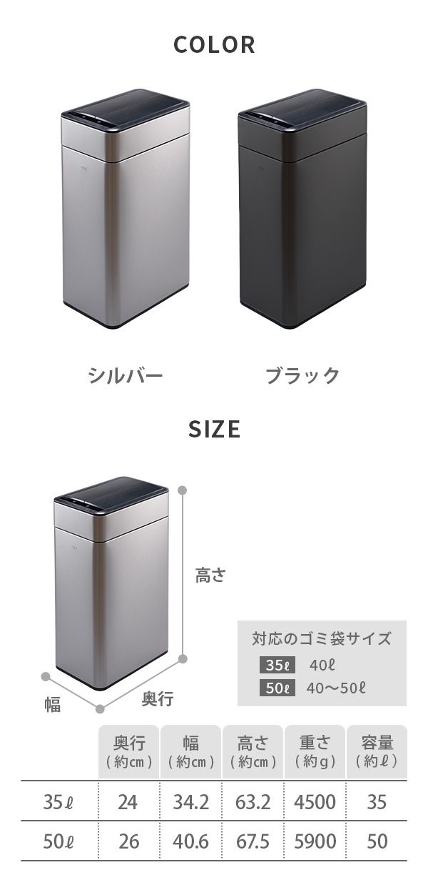 EKO（イーケーオー） ファントムプロ センサービン 50L EK9577-50L-MMT