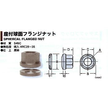 8MSFN-24MSFN座付球面フランジナット