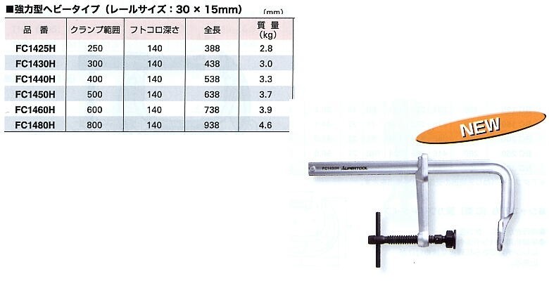 L型クランプ FC1440H 強力型L型クランプ（ヘビータイプ） スーパー