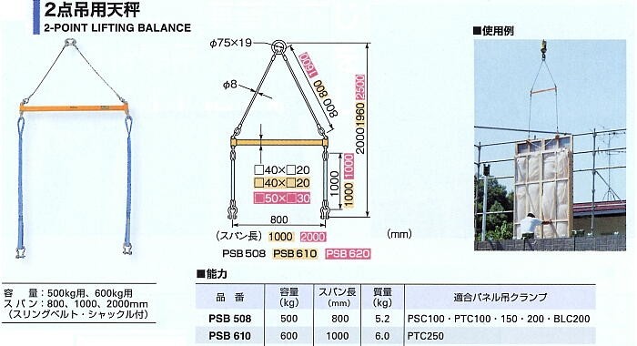 2点吊用天秤 PSB508 スーパーツール : psb508 : ツールエクスプレス