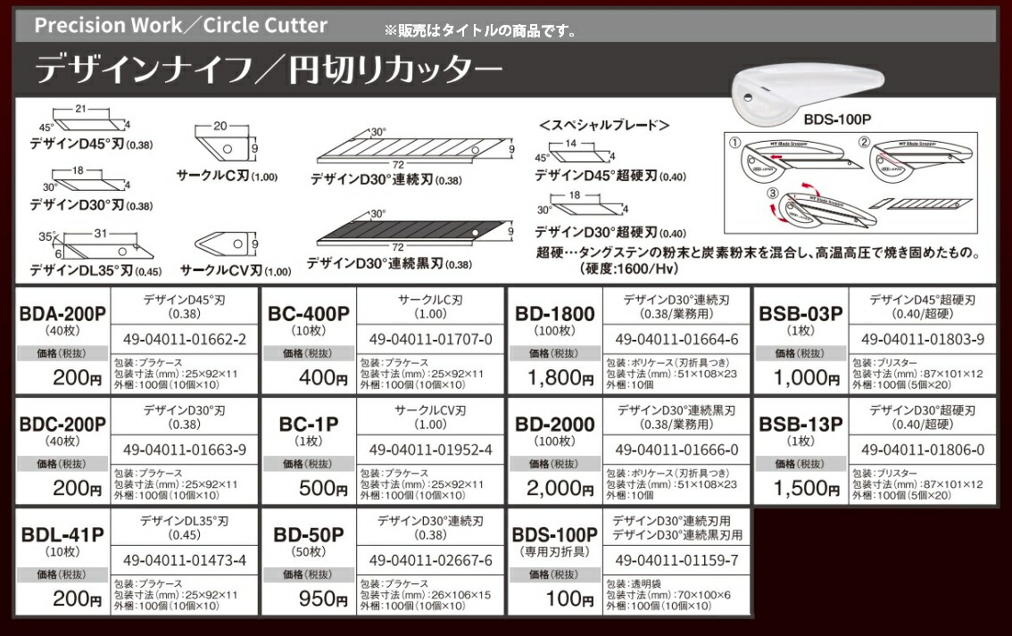 (業務用200セット) エヌティー NTカッター替刃 BDA-200P 40枚
