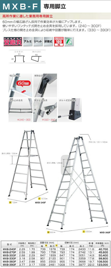 アルインコ MXB-120FX はしご兼用脚立 代引き不可